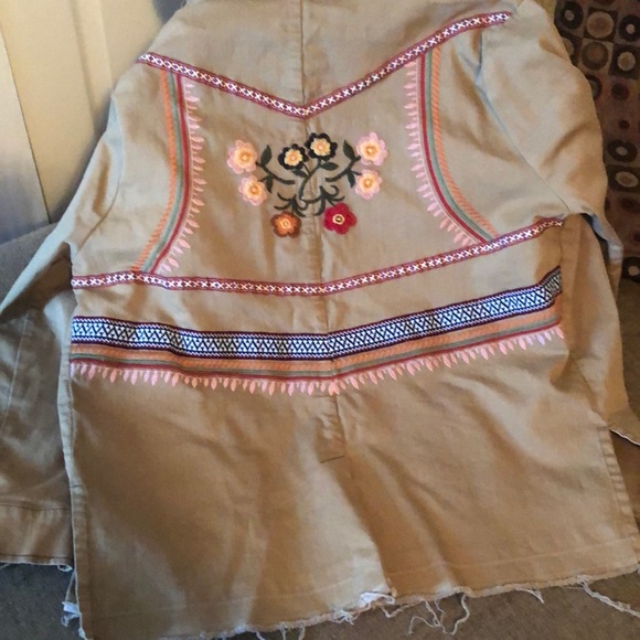 Vintage look heavy twill embroidered jacket - Picture 6 of 8